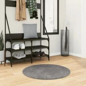 Alfombra de pelo corto suave lavable HUARTE antracita Ø 80 cm by , Rugs - Ref: Foro24-375008, Price: 30,94 €, Discount: %