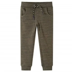 Pantalones de chándal infantiles caqui oscuro mélange 116 by , kids pants - Ref: Foro24-13231, Price: 10,90 €, Discount: %