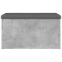 Banco con almacenaje madera ingeniería gris hormigón 82x42x45cm by , Benches for halls and storage - Ref: Foro24-835050, Pric...