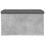 Banco con almacenaje madera ingeniería gris hormigón 82x42x45cm by , Benches for halls and storage - Ref: Foro24-835050, Pric...