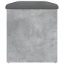 Banco con almacenaje madera ingeniería gris hormigón 82x42x45cm by , Benches for halls and storage - Ref: Foro24-835050, Pric...