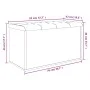 Banco con almacenaje madera ingeniería gris hormigón 82x42x45cm by , Benches for halls and storage - Ref: Foro24-835050, Pric...