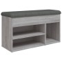 Banco zapatero madera de ingeniería gris Sonoma 82x32x45,5 cm by , Benches for halls and storage - Ref: Foro24-835031, Price:...
