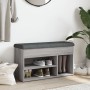 Banco zapatero madera de ingeniería gris Sonoma 82x32x45,5 cm by , Benches for halls and storage - Ref: Foro24-835031, Price:...