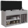 Banco zapatero madera de ingeniería gris Sonoma 82x32x45,5 cm by , Benches for halls and storage - Ref: Foro24-835031, Price:...