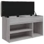 Banco zapatero madera de ingeniería gris Sonoma 82x32x45,5 cm de , Bancos para recibidores y almacenamiento - Ref: Foro24-835...