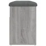 Banco zapatero madera de ingeniería gris Sonoma 82x32x45,5 cm de , Bancos para recibidores y almacenamiento - Ref: Foro24-835...