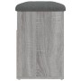 Banco zapatero madera de ingeniería gris Sonoma 82x32x45,5 cm by , Benches for halls and storage - Ref: Foro24-835031, Price:...