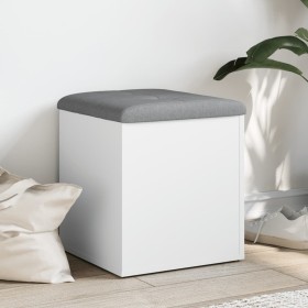 Bank mit Stauraum aus weißem Ingenieurholz 42x42x45 cm von , Bänke für Hallen und Lager - Ref: Foro24-835033, Preis: 50,46 €,...