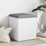 Bank mit Stauraum aus weißem Ingenieurholz 42x42x45 cm von , Bänke für Hallen und Lager - Ref: Foro24-835033, Preis: 50,46 €,...