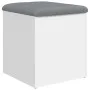 Banco con almacenaje madera de ingeniería blanco 42x42x45 cm de , Bancos para recibidores y almacenamiento - Ref: Foro24-8350...