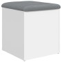 Bank mit Stauraum aus weißem Ingenieurholz 42x42x45 cm von , Bänke für Hallen und Lager - Ref: Foro24-835033, Preis: 50,46 €,...