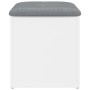 Bank mit Stauraum aus weißem Ingenieurholz 42x42x45 cm von , Bänke für Hallen und Lager - Ref: Foro24-835033, Preis: 50,46 €,...