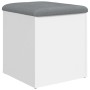 Bank mit Stauraum aus weißem Ingenieurholz 42x42x45 cm von , Bänke für Hallen und Lager - Ref: Foro24-835033, Preis: 50,46 €,...