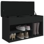 Schwarze Schuhbank aus Ingenieurholz 82x32x45,5 cm von , Bänke für Hallen und Lager - Ref: Foro24-835027, Preis: 79,64 €, Rab...