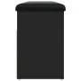 Schwarze Schuhbank aus Ingenieurholz 82x32x45,5 cm von , Bänke für Hallen und Lager - Ref: Foro24-835027, Preis: 79,64 €, Rab...