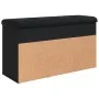 Banco zapatero madera de ingeniería negro 82x32x45,5 cm by , Benches for halls and storage - Ref: Foro24-835027, Price: 79,64...