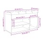 Schwarze Schuhbank aus Ingenieurholz 82x32x45,5 cm von , Bänke für Hallen und Lager - Ref: Foro24-835027, Preis: 79,64 €, Rab...