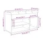 Schwarze Schuhbank aus Ingenieurholz 82x32x45,5 cm von , Bänke für Hallen und Lager - Ref: Foro24-835027, Preis: 79,64 €, Rab...