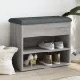 Bank Schuhmacher aus grauem Sonoma-Ingenieurholz 62x32x50 cm von , Bänke für Hallen und Lager - Ref: Foro24-835101, Preis: 58...