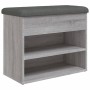 Banco zapatero madera de ingeniería gris Sonoma 62x32x50 cm by , Benches for halls and storage - Ref: Foro24-835101, Price: 5...