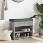 Bank Schuhmacher aus grauem Sonoma-Ingenieurholz 62x32x50 cm von , Bänke für Hallen und Lager - Ref: Foro24-835101, Preis: 58...