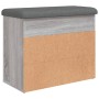 Banco zapatero madera de ingeniería gris Sonoma 62x32x50 cm by , Benches for halls and storage - Ref: Foro24-835101, Price: 5...
