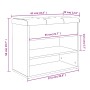 Banco zapatero madera de ingeniería gris Sonoma 62x32x50 cm by , Benches for halls and storage - Ref: Foro24-835101, Price: 5...