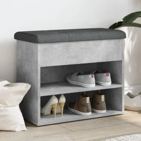 Ingenieurholz Schuhbank in Betongrau 62x32x50 cm von , Bänke für Hallen und Lager - Ref: Foro24-835099, Preis: 54,55 €, Rabat...