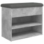 Ingenieurholz Schuhbank in Betongrau 62x32x50 cm von , Bänke für Hallen und Lager - Ref: Foro24-835099, Preis: 55,14 €, Rabat...