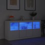 Aparador con luces LED blanco 142,5x37x67 cm by , Sideboards - Ref: Foro24-3209065, Price: 197,64 €, Discount: %