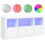 Sideboard mit LED-Lichtern weiß 142,5x37x67 cm von , Sideboards - Ref: Foro24-3209065, Preis: 207,48 €, Rabatt: %