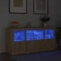 Sideboard mit LED-Lichtern in Sonoma-Eiche 142,5x37x67 cm. von , Sideboards - Ref: Foro24-3209067, Preis: 178,68 €, Rabatt: %