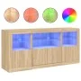 Sideboard mit LED-Lichtern in Sonoma-Eiche 142,5x37x67 cm. von , Sideboards - Ref: Foro24-3209067, Preis: 178,68 €, Rabatt: %