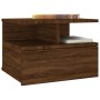 Floating nightstand in brown oak wood 40x31x27 cm by vidaXL, Nightstands - Ref: Foro24-815316, Price: 42,11 €, Discount: %