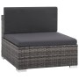 6-teiliges Gartenmöbel-Set und graue synthetische Rattankissen von vidaXL, Gartensets - Ref: Foro24-44425, Preis: 459,11 €, R...