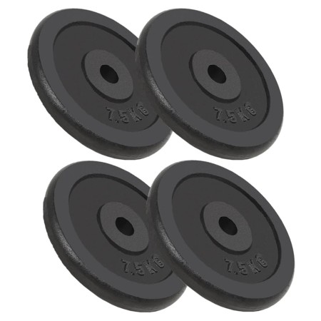 Hantelscheiben aus Gusseisen 4 Stück 4x7,5 kg von vidaXL, freies Gewicht - Ref: Foro24-91393, Preis: 126,83 €, Rabatt: %