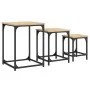 Mesas de centro apilables 3 pzas madera ingeniería roble Sonoma by , Coffee table - Ref: Foro24-838924, Price: 49,04 €, Disco...