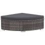 Set de muebles de jardín 6 pzas y cojines ratán sintético gris