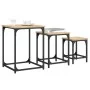 Mesas de centro apilables 3 pzas madera ingeniería roble Sonoma by , Coffee table - Ref: Foro24-838924, Price: 49,04 €, Disco...