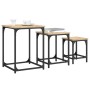 Stapelbare Couchtische, 3-teilig, aus Eichenholz in Sonoma-Eiche-Optik. von , Couchtisch - Ref: Foro24-838924, Preis: 49,03 €...