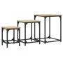 Mesas de centro apilables 3 pzas madera ingeniería roble Sonoma by , Coffee table - Ref: Foro24-838924, Price: 49,04 €, Disco...