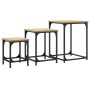 Mesas de centro apilables 3 pzas madera ingeniería roble Sonoma by , Coffee table - Ref: Foro24-838924, Price: 49,03 €, Disco...