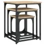 Mesas de centro apilables 3 pzas madera ingeniería roble Sonoma by , Coffee table - Ref: Foro24-838924, Price: 49,04 €, Disco...