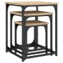 Mesas de centro apilables 3 pzas madera ingeniería roble Sonoma by , Coffee table - Ref: Foro24-838924, Price: 49,03 €, Disco...
