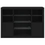 Vitrinen mit LED-Lichtern, 3-teilig, aus schwarzer Ingenieurholz. von , Sideboards - Ref: Foro24-3209129, Preis: 209,83 €, Ra...