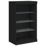 Aparadores con luces LED 3 piezas madera de ingeniería negro by , Sideboards - Ref: Foro24-3209129, Price: 203,05 €, Discount: %