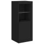 Vitrinen mit LED-Lichtern, 3-teilig, aus schwarzer Ingenieurholz. von , Sideboards - Ref: Foro24-3209129, Preis: 209,83 €, Ra...