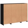 Aparadores con luces LED 3 piezas madera de ingeniería negro by , Sideboards - Ref: Foro24-3209129, Price: 203,05 €, Discount: %