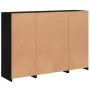 Vitrinen mit LED-Lichtern, 3-teilig, aus schwarzer Ingenieurholz. von , Sideboards - Ref: Foro24-3209129, Preis: 209,83 €, Ra...